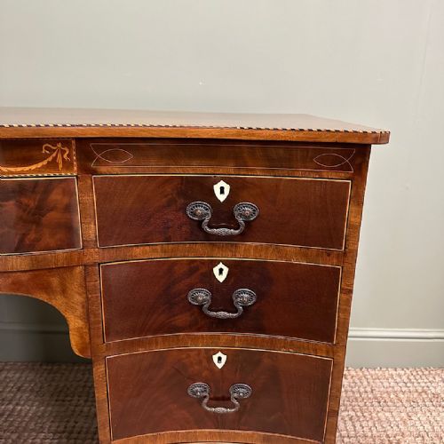 OUTSTANDING LARGE INLAID VICTORIAN MAHOGANY DESK - ADDITIONAL PHOTO 5