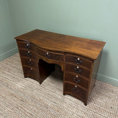 OUTSTANDING LARGE INLAID VICTORIAN MAHOGANY DESK - ADDITIONAL PHOTO 7