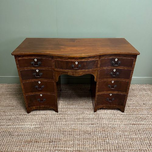 OUTSTANDING LARGE INLAID VICTORIAN MAHOGANY DESK - ADDITIONAL PHOTO 8