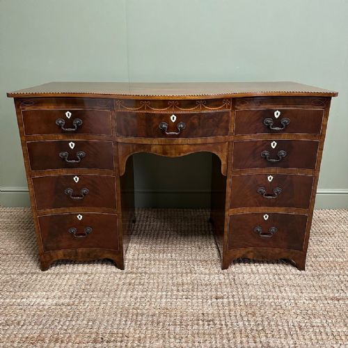 OUTSTANDING LARGE INLAID VICTORIAN MAHOGANY DESK - ADDITIONAL PHOTO 9