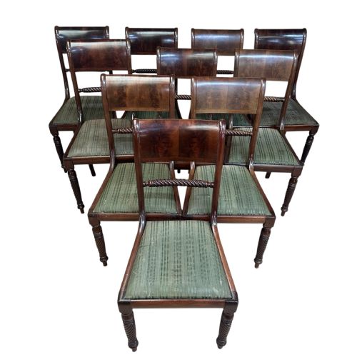 SET OF 10 REGENCY MAHOGANY DINING CHAIRS - ADDITIONAL PHOTO 10