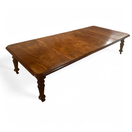 LARGE MAHOGANY ANTIQUE VICTORIAN DINING TABLE - ADDITIONAL PHOTO 1