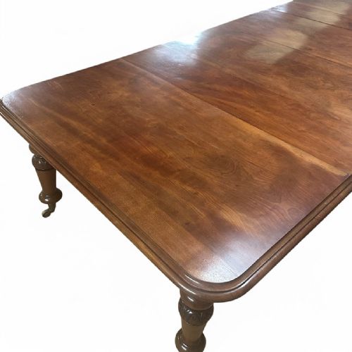 LARGE MAHOGANY ANTIQUE VICTORIAN DINING TABLE - ADDITIONAL PHOTO 4