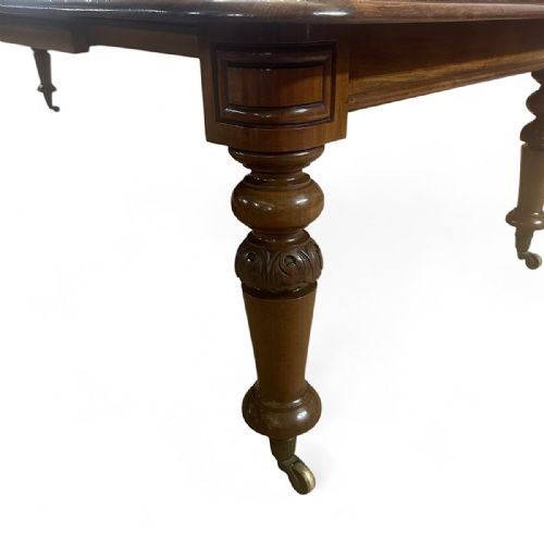 LARGE MAHOGANY ANTIQUE VICTORIAN DINING TABLE - ADDITIONAL PHOTO 5