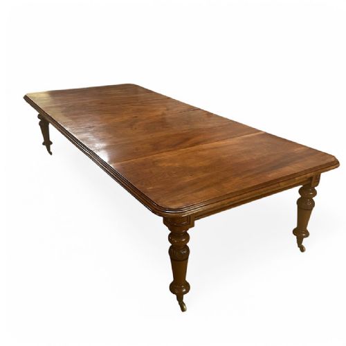 LARGE MAHOGANY ANTIQUE VICTORIAN DINING TABLE - ADDITIONAL PHOTO 7