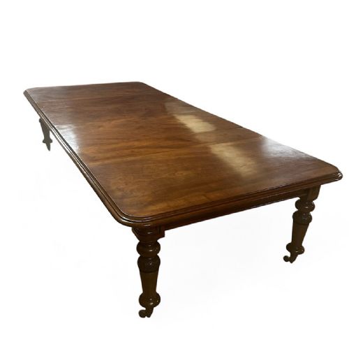 LARGE MAHOGANY ANTIQUE VICTORIAN DINING TABLE - ADDITIONAL PHOTO 8