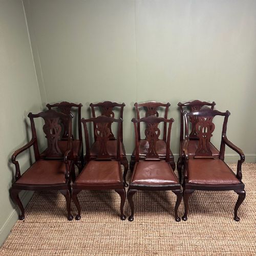 QUALITY SET OF 8 ANTIQUE VICTORIAN DINING CHAIRS BY WILLIAM WALKER SONS - ADDITIONAL PHOTO 12