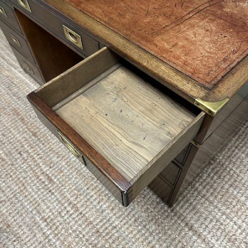 COUNTRY HOUSE ANTIQUE CAMPAIGN DESK - ADDITIONAL PHOTO 3