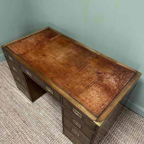 COUNTRY HOUSE ANTIQUE CAMPAIGN DESK - ADDITIONAL PHOTO 5