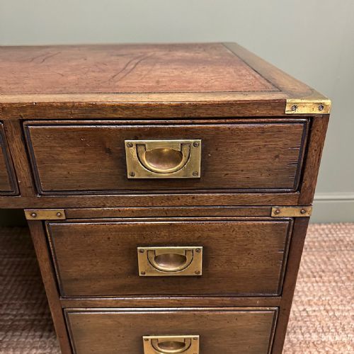 COUNTRY HOUSE ANTIQUE CAMPAIGN DESK - ADDITIONAL PHOTO 6