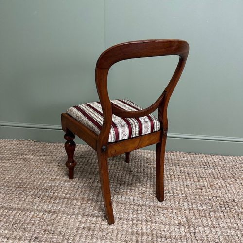 ELEGANT SET OF 6 VICTORIAN MAHOGANY ANTIQUE BALLOON BACK CHAIRS - ADDITIONAL PHOTO 1