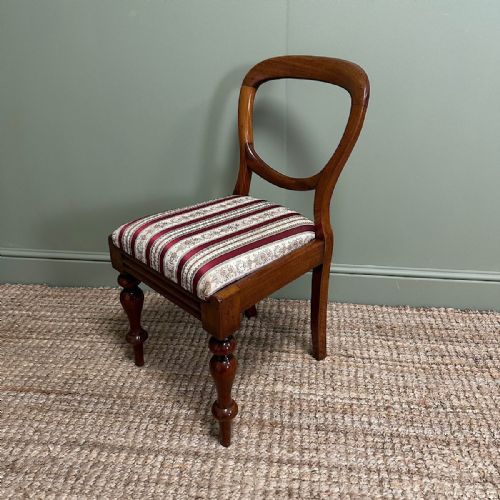ELEGANT SET OF 6 VICTORIAN MAHOGANY ANTIQUE BALLOON BACK CHAIRS - ADDITIONAL PHOTO 2
