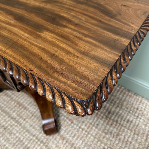 OUTSTANDING REGENCY MAHOGANY ANTIQUE SOFA TABLE - ADDITIONAL PHOTO 4