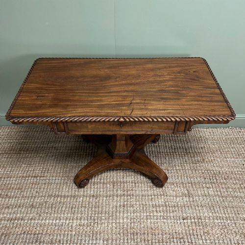 OUTSTANDING REGENCY MAHOGANY ANTIQUE SOFA TABLE - ADDITIONAL PHOTO 8