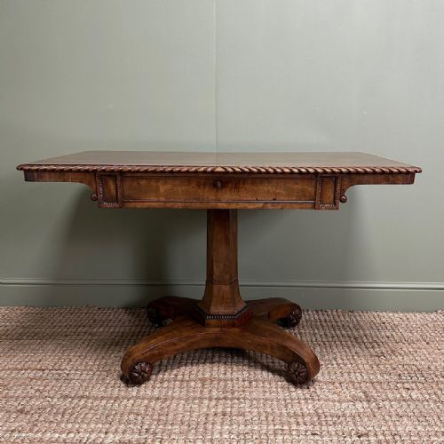 OUTSTANDING REGENCY MAHOGANY ANTIQUE SOFA TABLE - ADDITIONAL PHOTO 9