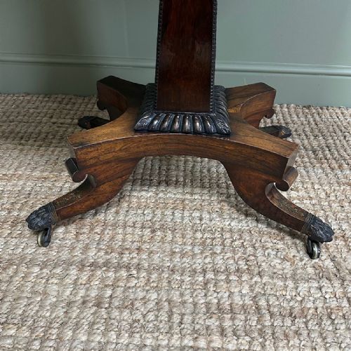 QUALITY ANTIQUE REGENCY GAMES TABLE WITH BRASS INLAY - ADDITIONAL PHOTO 8