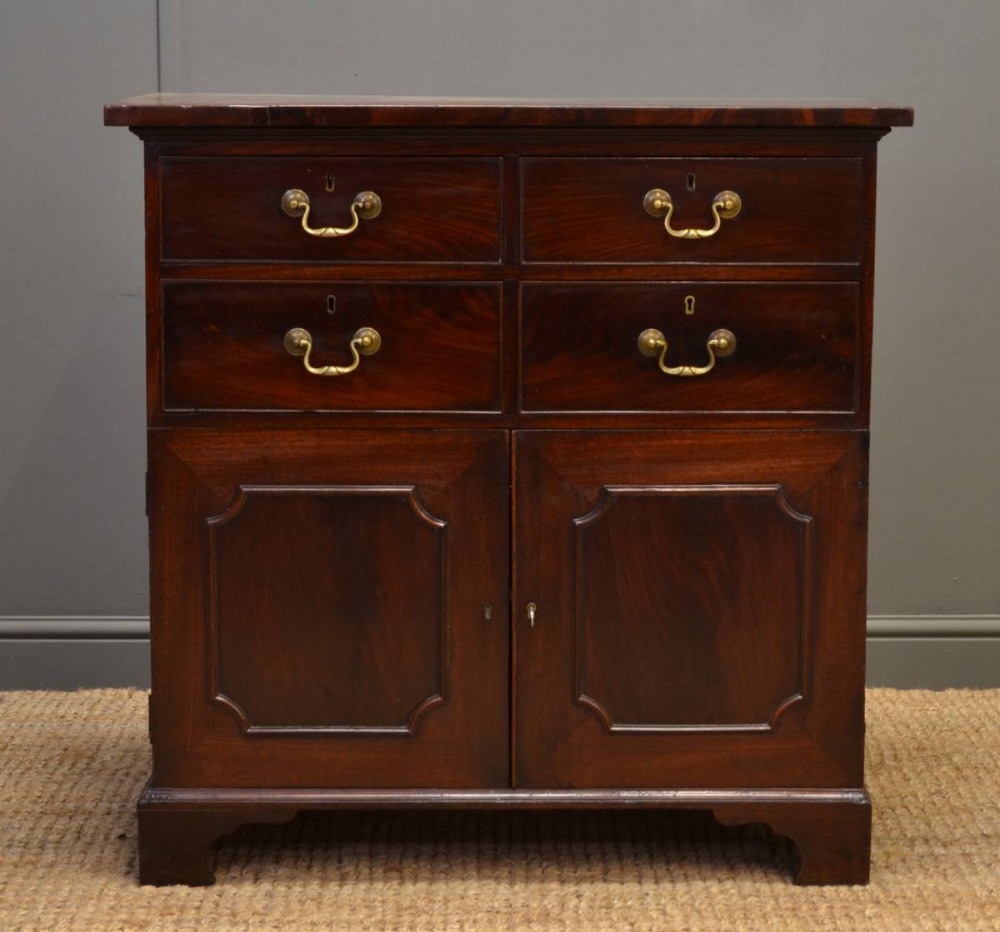 Small Georgian Mahogany Antique Cupboard.
