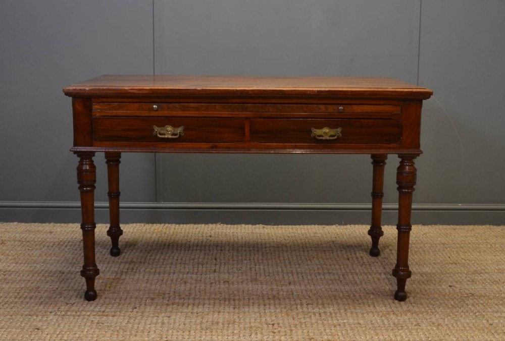 Arts & Crafts Victorian Walnut Antique Writing Table.