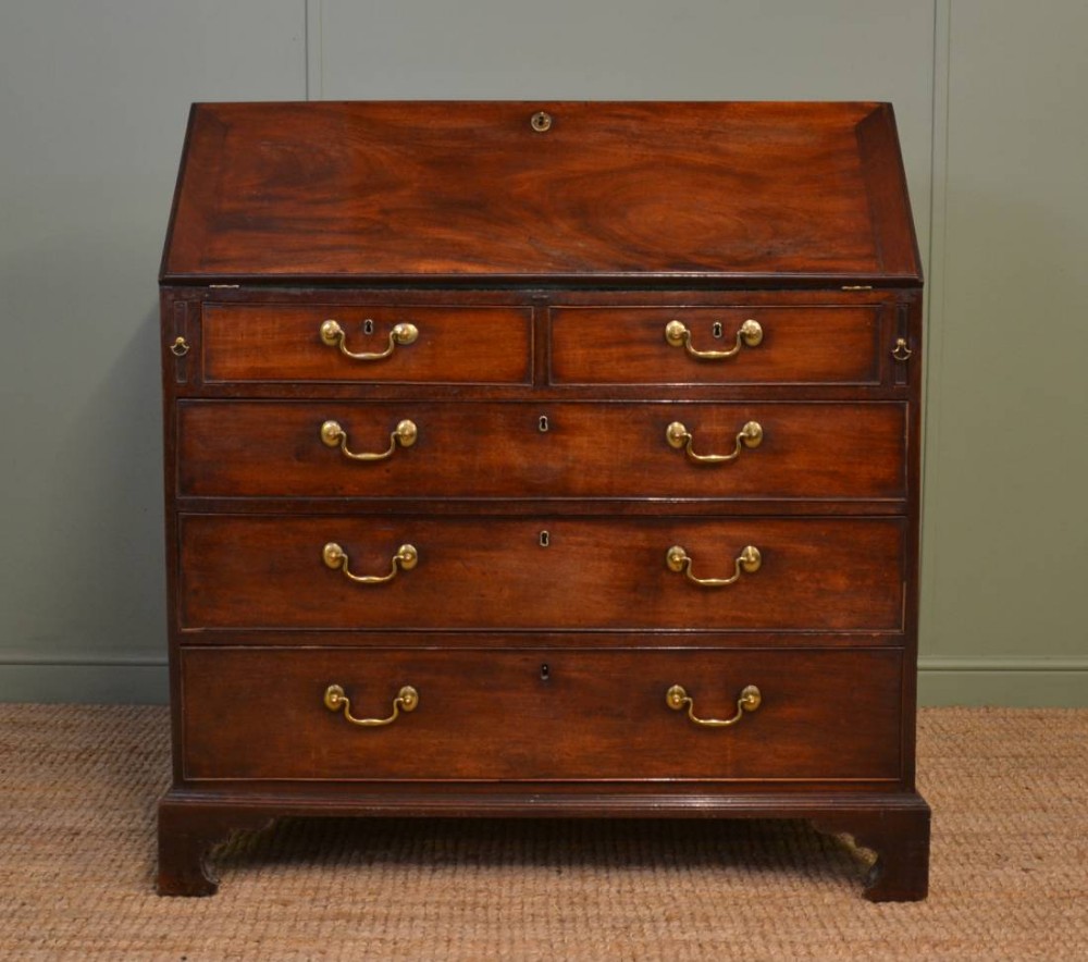 Large Mahogany Georgian Antique Bureau