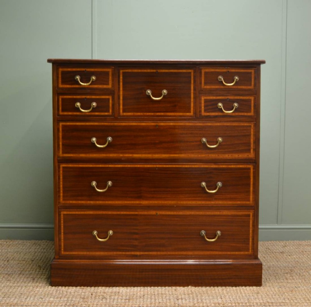Magnificent Quality, American Walnut, Edwardian Antique Chest of Drawers 