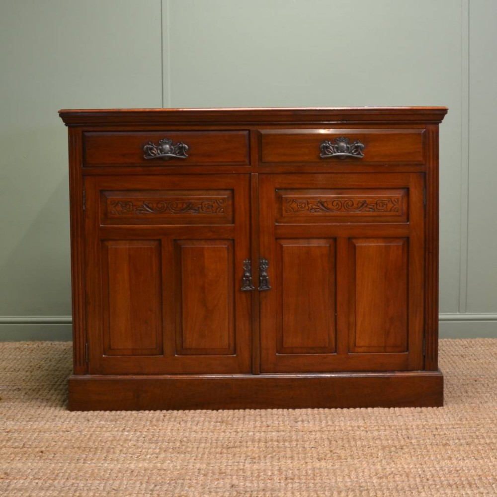 Quality Victorian Walnut Antique Cupboard