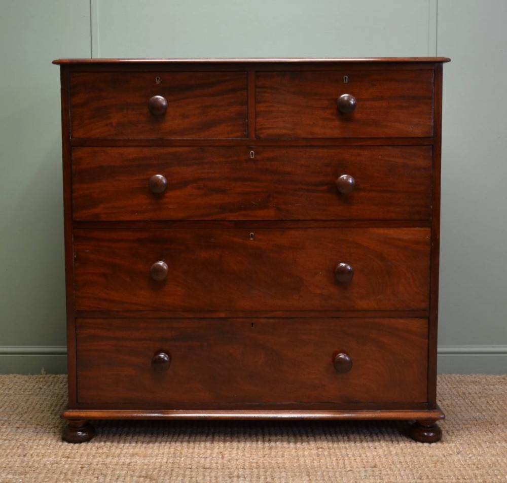 Quality, Early Victorian Antique Mahogany Chest of Drawers