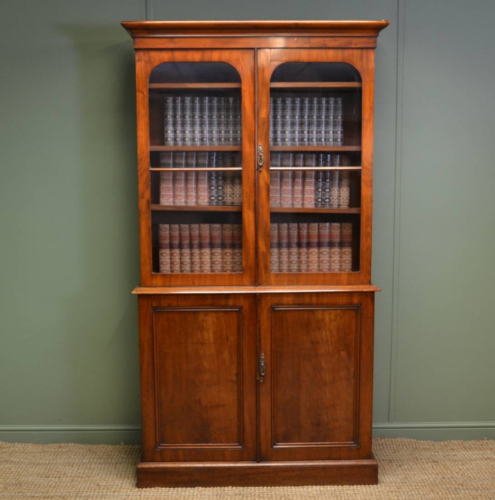 Quality Victorian 'Slimline' Antique Mahogany Bookcase