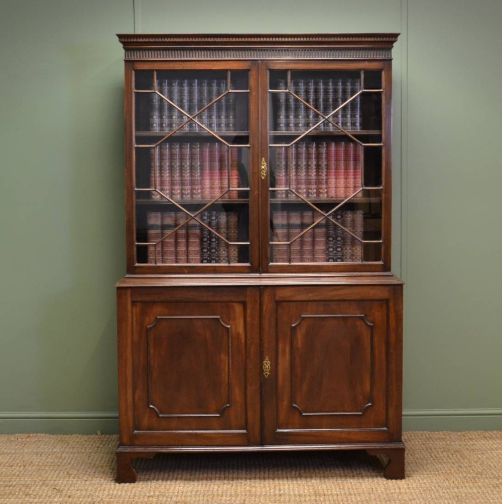 Victorian Mahogany Antique Bookcase with Small Proportions
