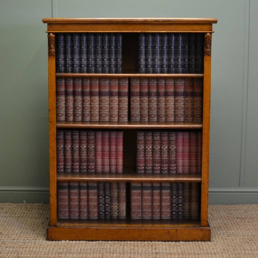 Golden Oak Antique Open Bookcase