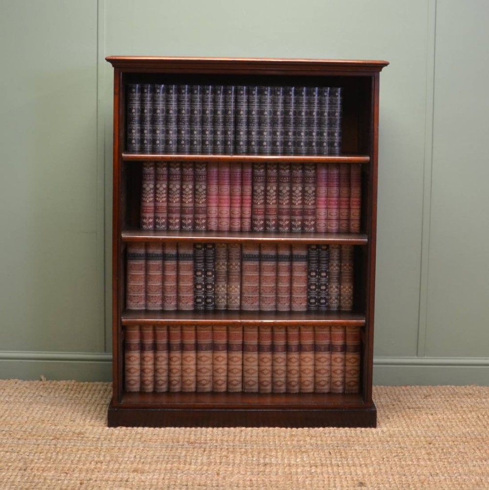Victorian Mahogany Antique Open Bookcase