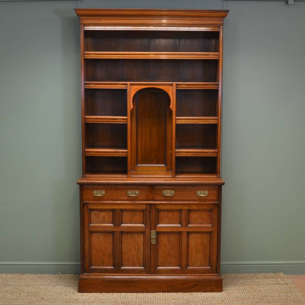 Quality Arts & Crafts Antique Walnut Bookcase
