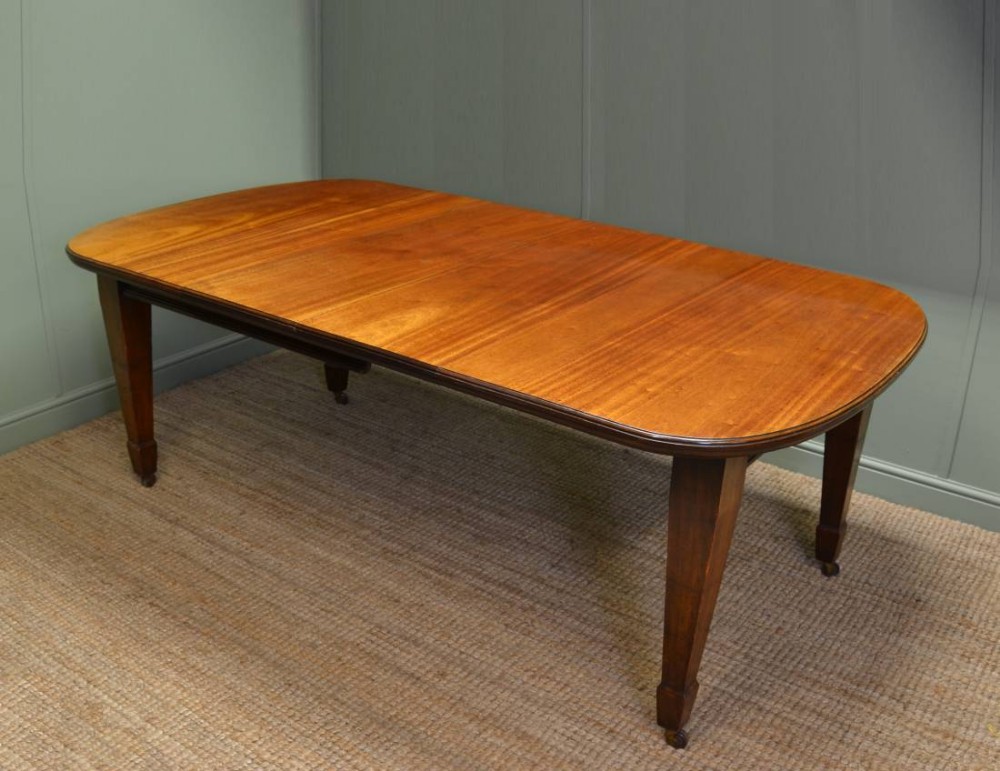 Edwardian Mellow Mahogany Antique Wind Out Dining Table