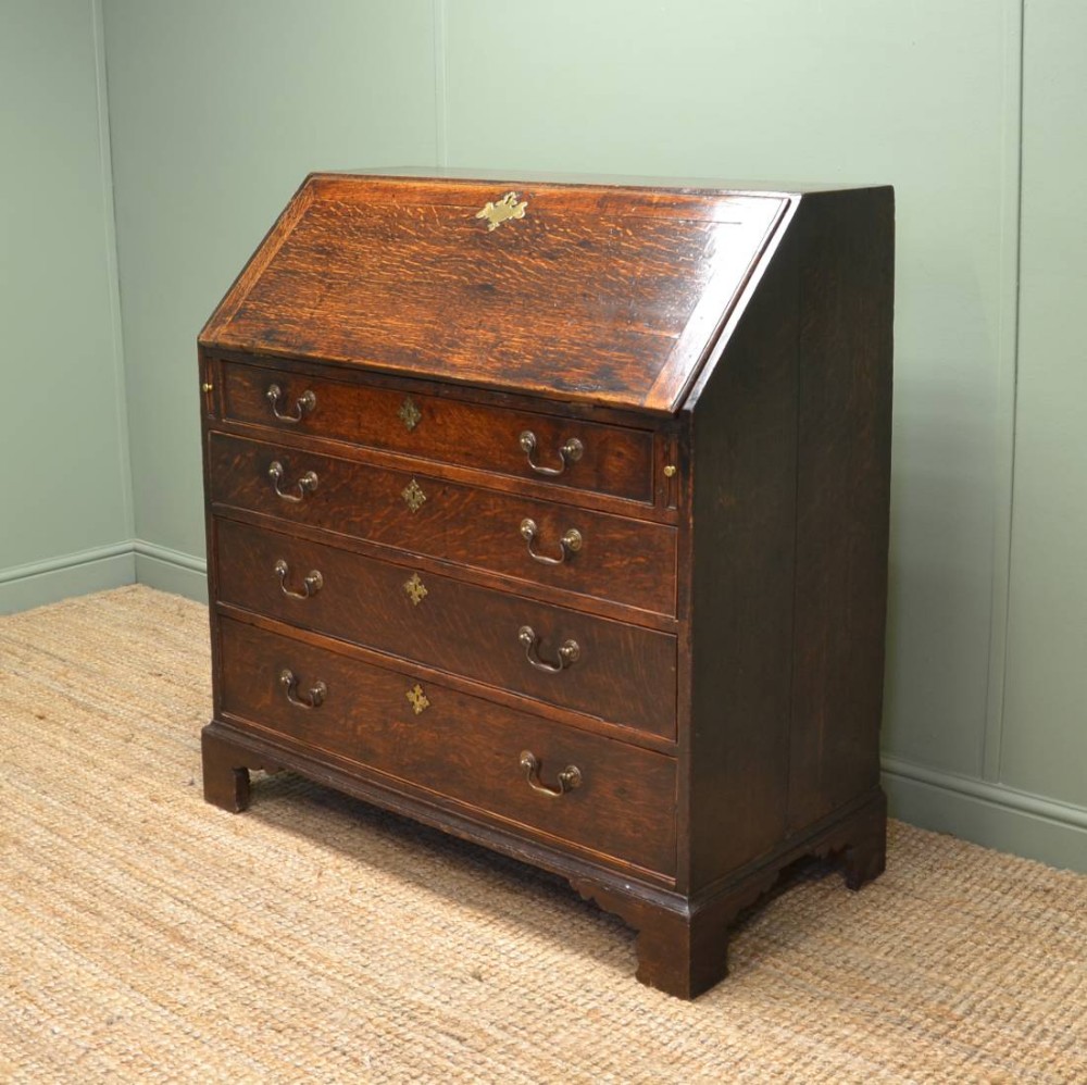 Country Georgian Oak Antique Bureau