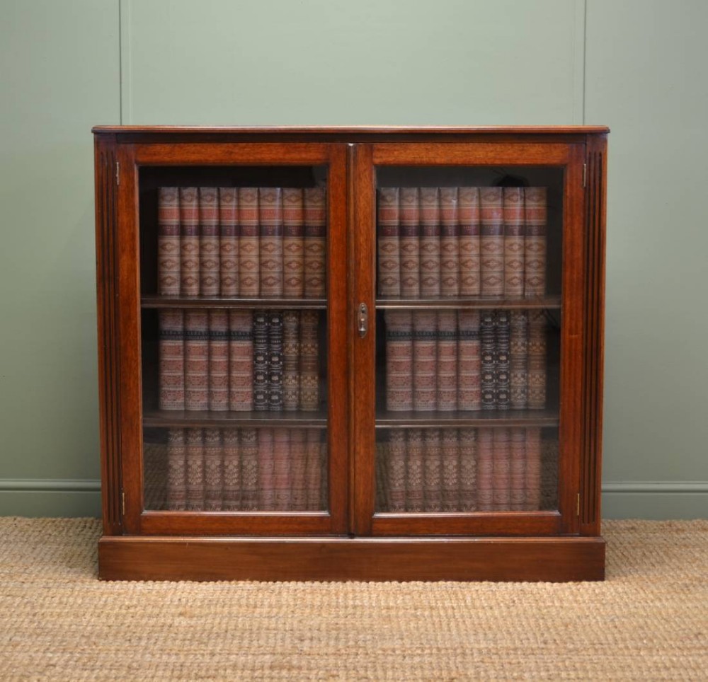 Edwardian Mahogany Antique Glazed Bookcase
