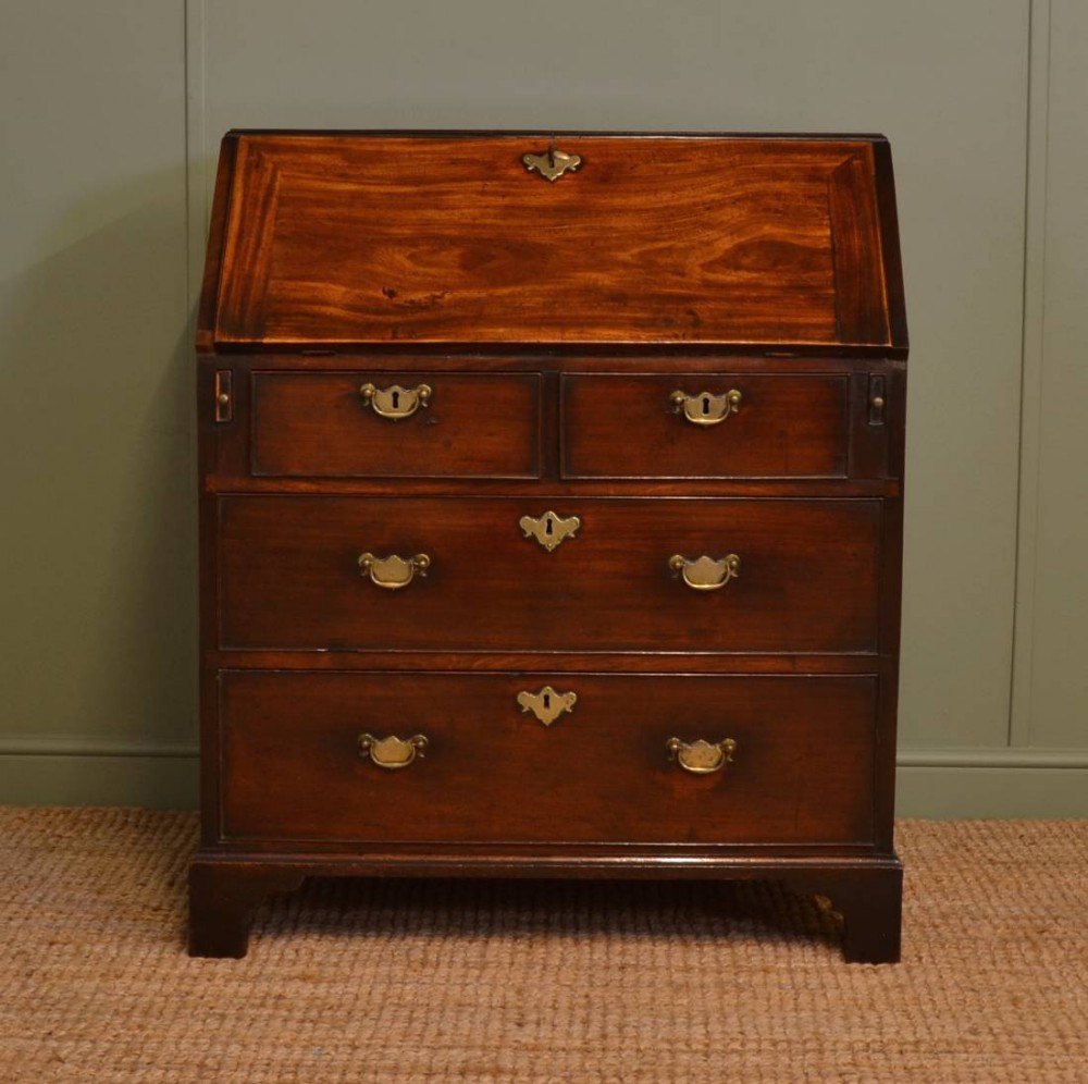 George III Antique Mahogany Bureau