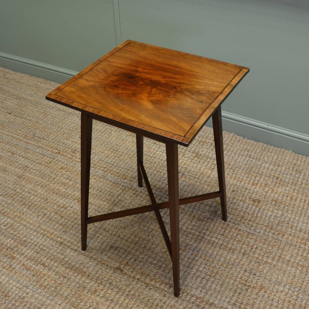 Edwardian Antique Flamed Mahogany Occasional Table.