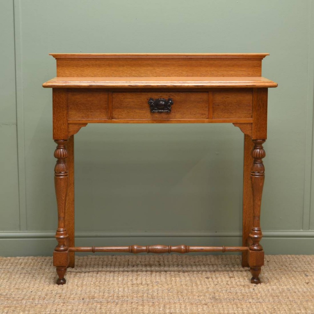 Superb Quality Victorian Golden Oak Antique Hall Table