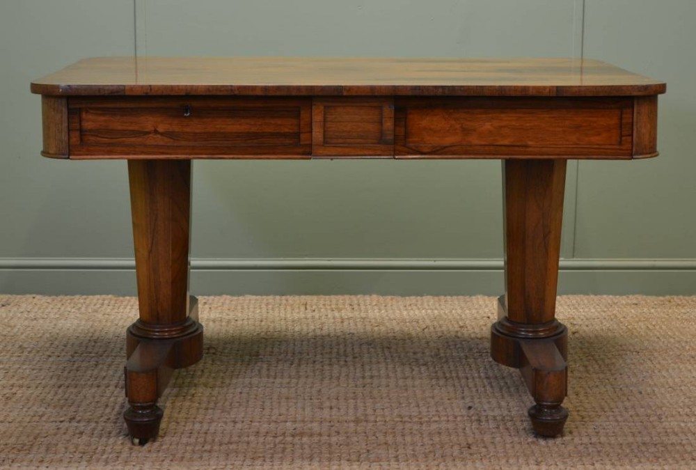 Superb Quality Figured Rosewood Antique William 1V Writing Table