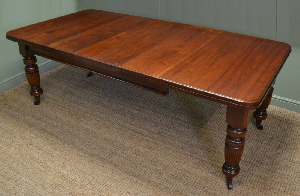 Large Victorian Walnut Wind Out Dining Table