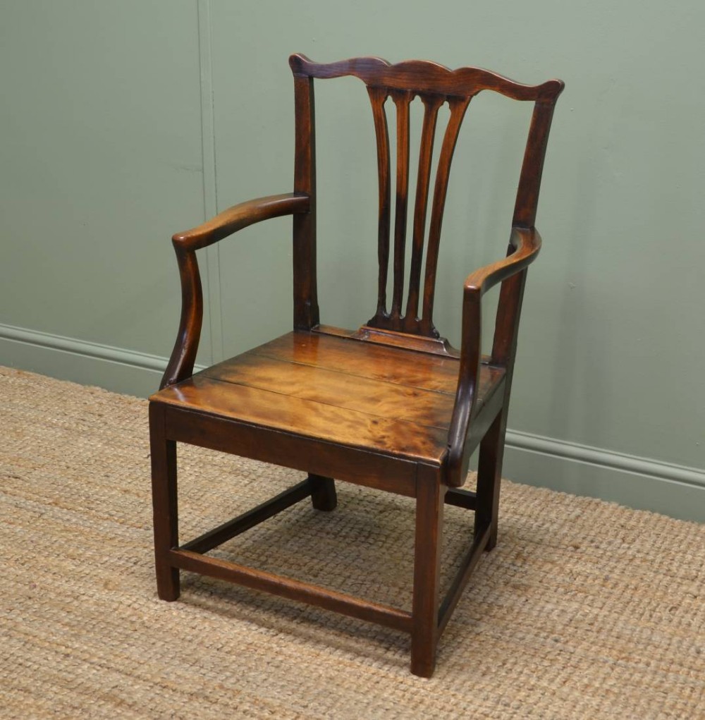 Georgian Country Pine and Birch Armchair