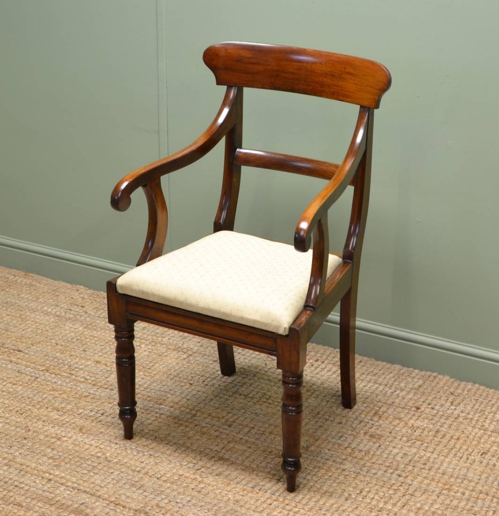 Fine Regency Mahogany Antique Desk Chair
