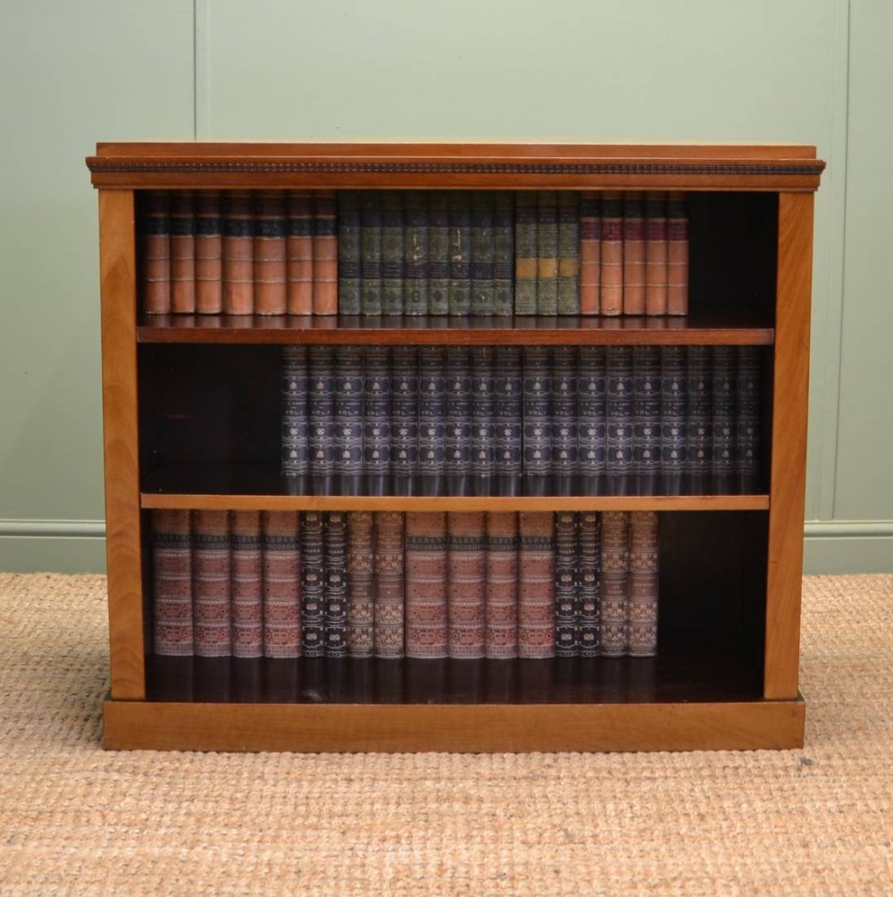 Mellow Mahogany Antique Edwardian Open Bookcase