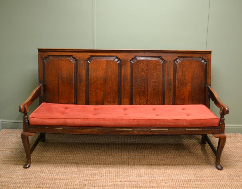 Charming Georgian Country Oak Antique Settle