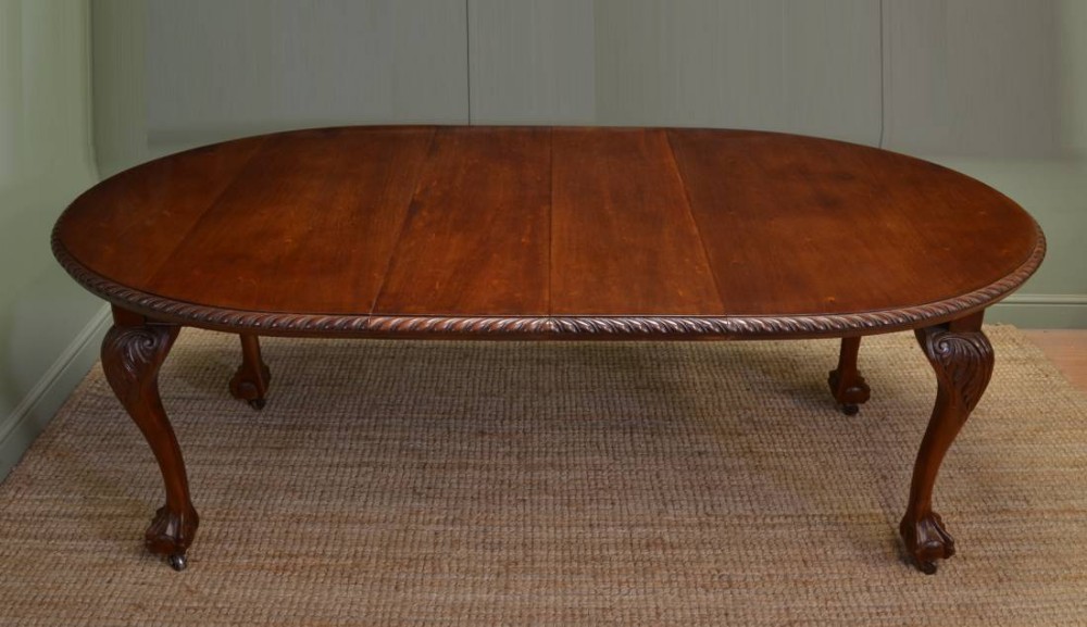 Edwardian Walnut Wind Out Extending Antique Dining Table