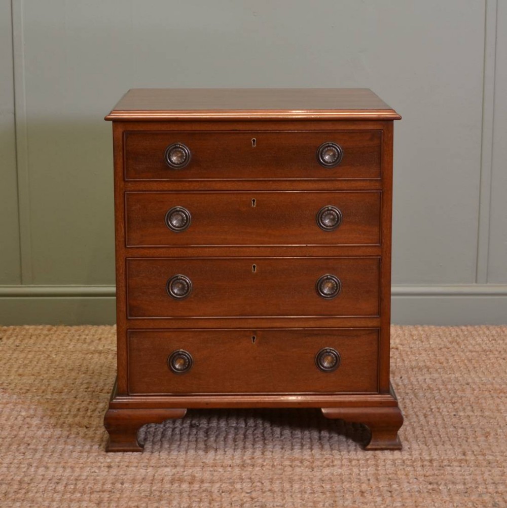 Small Edwardian Mahogany Antique Chest Of Drawers
