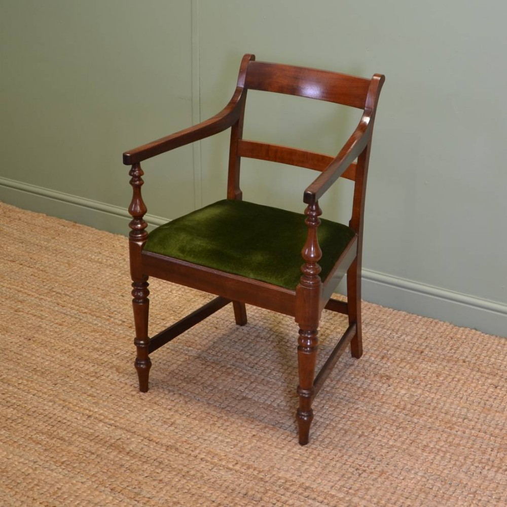 Fine Quality Regency Mahogany Antique Desk Chair
