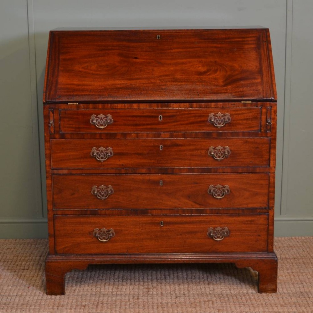Georgian Mahogany Antique Writing Bureau