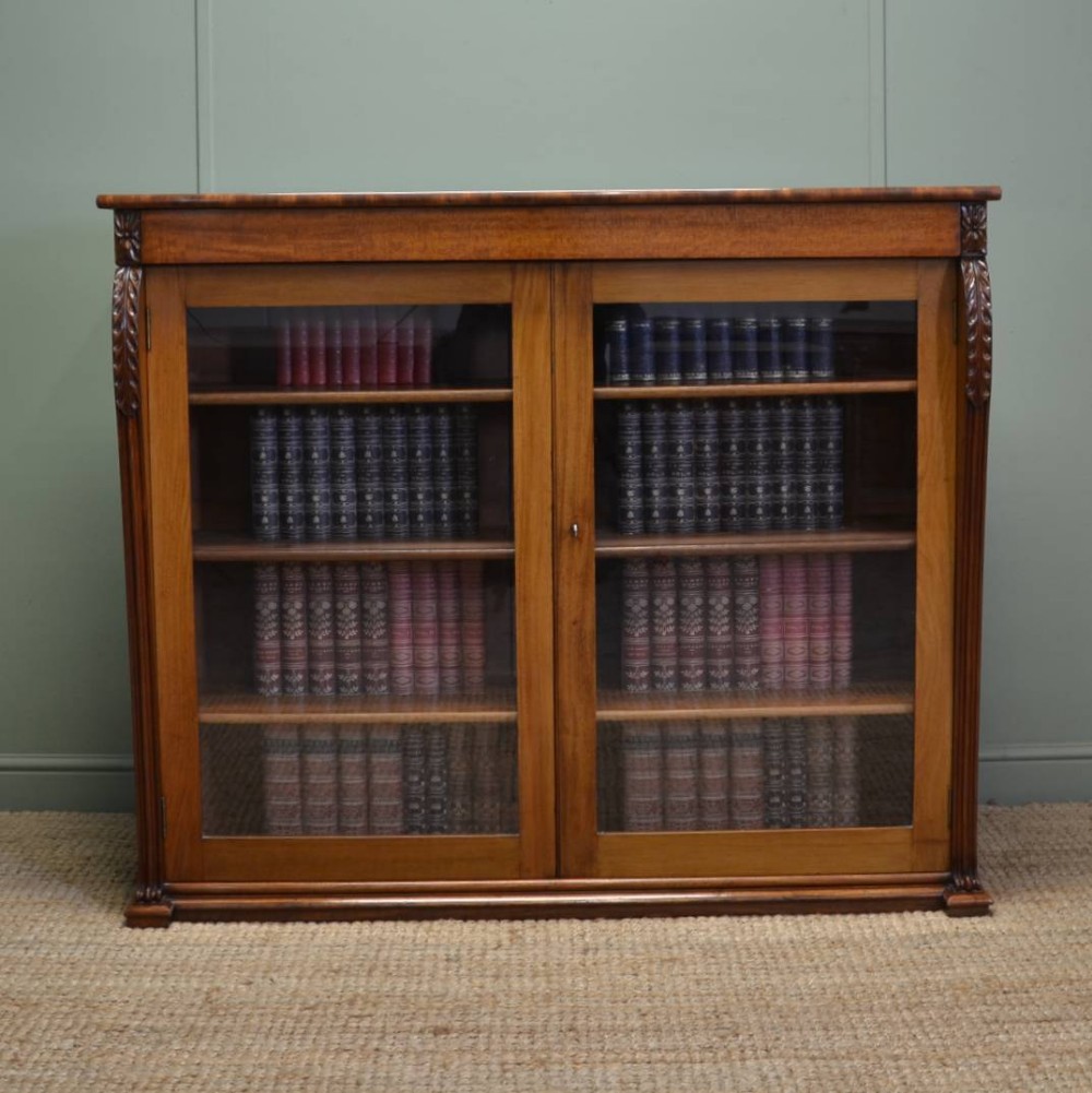 Magnificent Quality Victorian Antique Mahogany Glazed Bookcase 