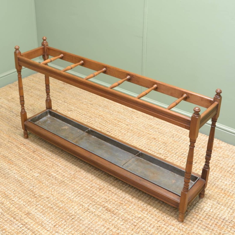 Large Victorian Antique Pine Umbrella Stand