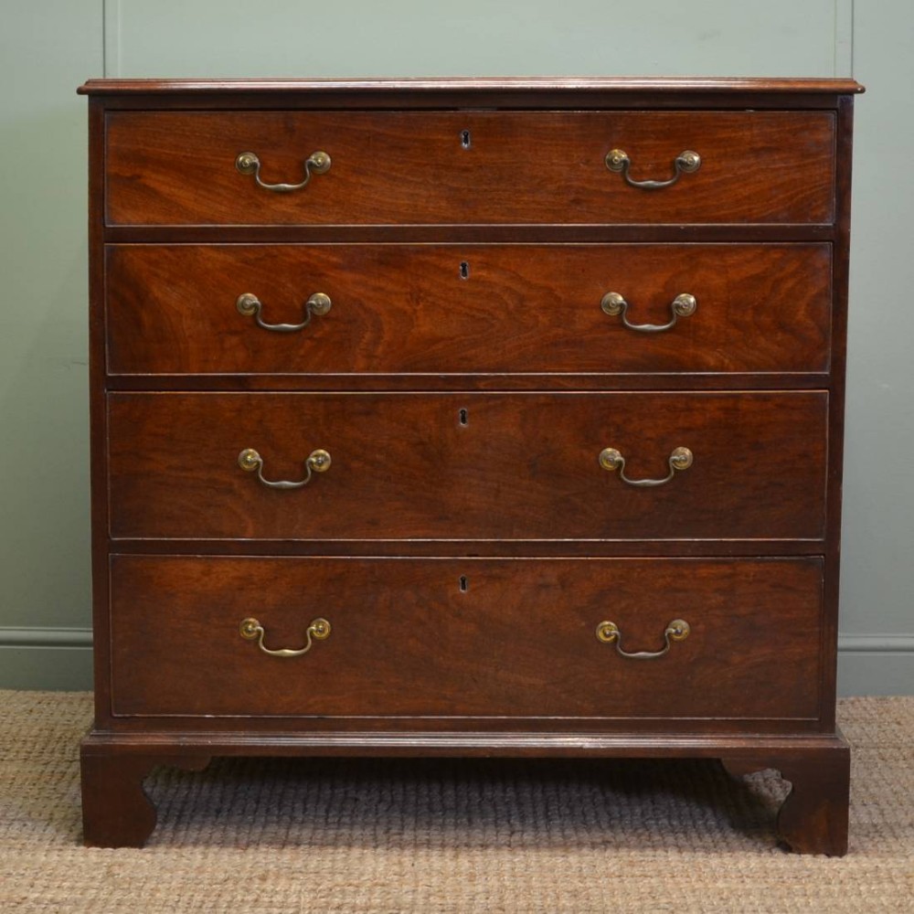 Beautifully Figured George III Mahogany Antique Chest Of Drawers